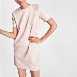 New with tags Zara blush pink suede shift dress. Cute just not my style.